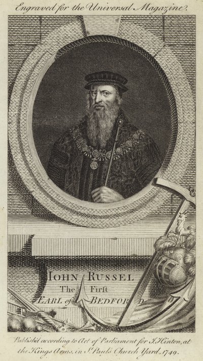John Russel, o primeiro conde de Bedford de English School