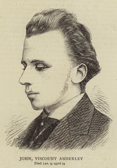 John Viscount Amberley (gravura) de English School