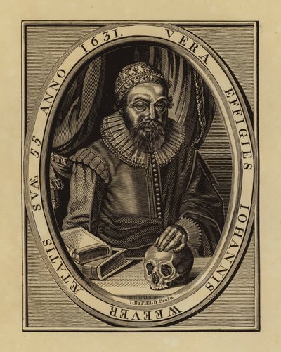 John Weever, poeta inglês e antiquário (gravura) de English School