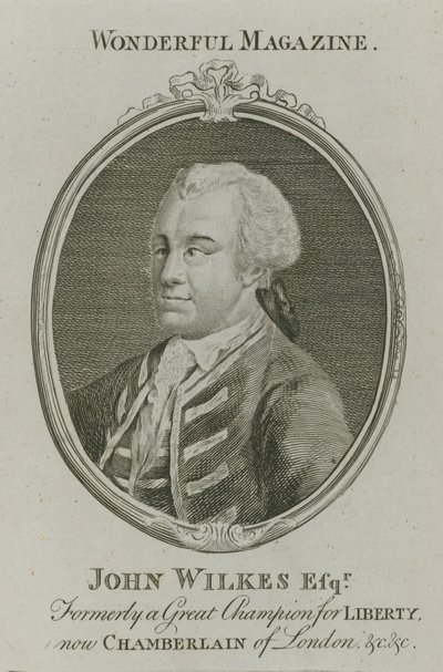 John Wilkes, ex-grande defensor da liberdade, agora Chamberlain de Londres de English School