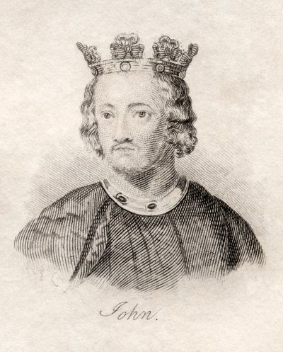 John of England, do &39;Crabb&39;s Historical Dictionary&39;, publicado em 1825 de English School