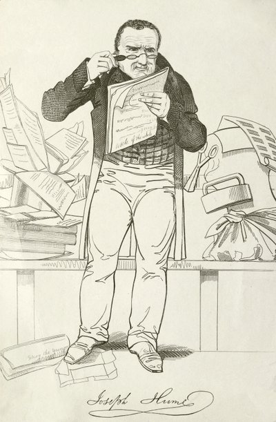 Joseph Hume, médico escocês, político e deputado radical (gravura) de English School