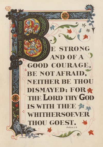 Josué 1:9 (cromolitho) de English School
