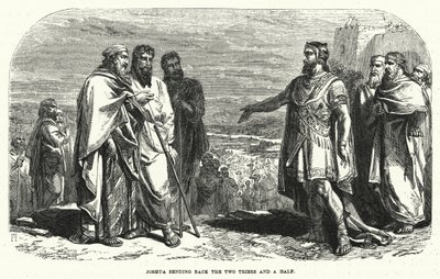 Josué devolvendo as Duas Tribos e Meia (gravura) de English School