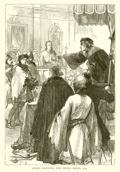 Juiz Gascoigne e o Príncipe Henrique, 1413 de English School