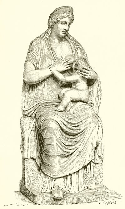 Juno enfermagem Hercules (estátua no Vaticano) de English School