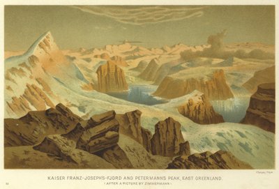 Kaiser Franz-Josephs-fiorde e pico de Petermanns, leste da Gronelândia de English School