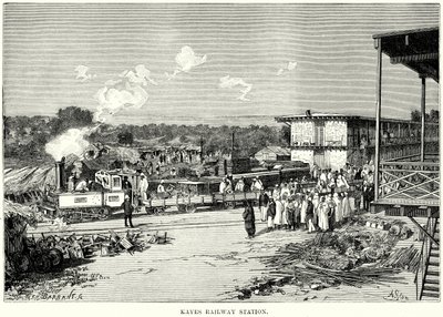 Estação de caminho de ferro de Kayes (gravura) de English School