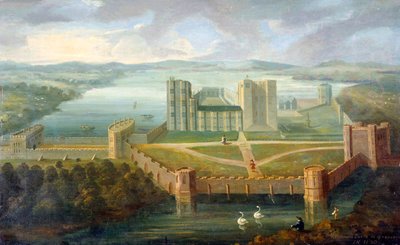 Castelo Kenilworth, Warwickshire (óleo sobre tela) de English School