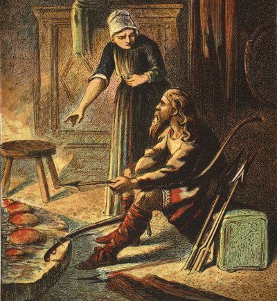 Rei Alfred e os bolos, bar. 1890 de English School