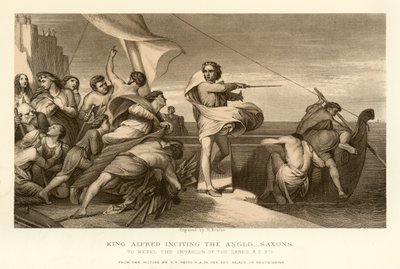 Rei Alfred incitando os anglo-saxões de English School