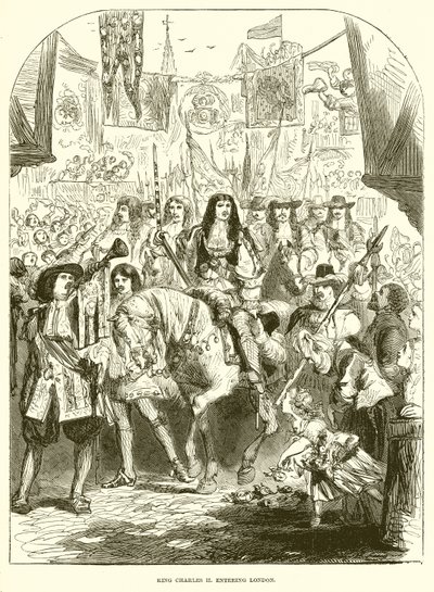 Rei Carlos II entrando em Londres de English School