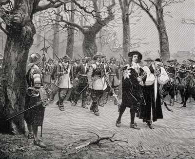 Rei Carlos I (1600-49) a caminho de sua execução de English School