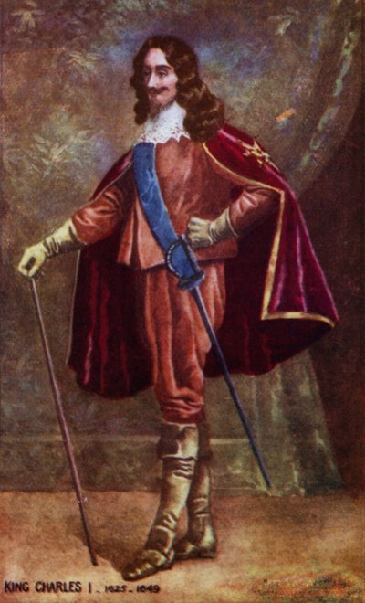 Rei Carlos I (litografia a cores) de English School