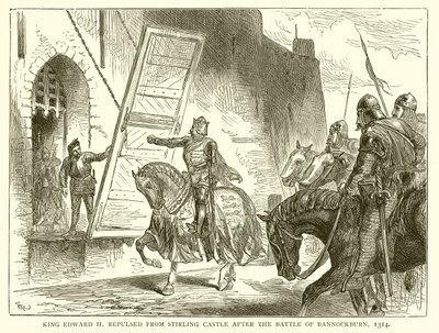 Rei Edward II, repulsa do castelo de Stirling após a batalha de Bannockburn, 1314 de English School