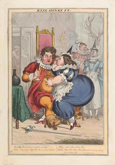 Rei Henrique IV, pub.1827 (gravura colorida à mão) de English School