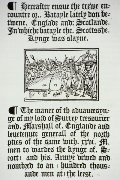 Rei Henrique VIII (1491-1547) e seus cavaleiros após a vitória dos ingleses sobre os escoceses em Flodden Field, em 1513 de English School