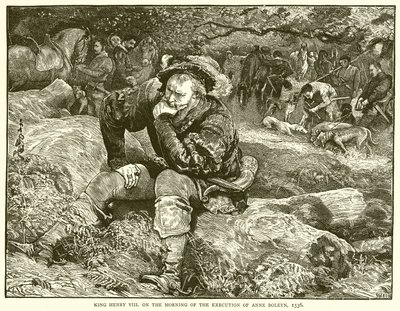 Rei Henrique VIII na manhã da execução de Ana Bolena, 1536 de English School
