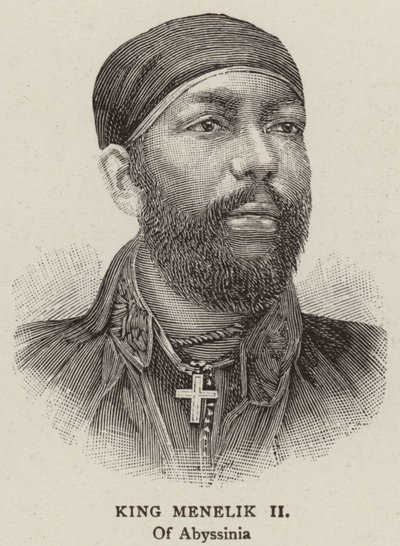 Rei Menelik II (gravura) de English School
