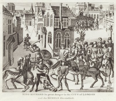 Rei Ricardo em Grande Perigo na Cidade de Londres e os Rebeldes desconcertados de English School