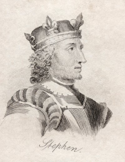 King Stephen, do "Crabb&39;s Historical Dictionary", publicado em 1825 de English School