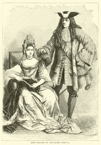 Rei Guilherme III e Rainha Maria II de English School