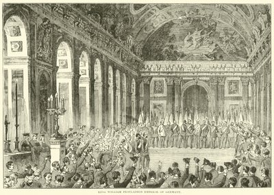 O rei Guilherme proclamou o imperador da Alemanha em dezembro de 1870 de English School