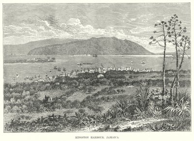 Porto de Kingston, Jamaica (gravura) de English School