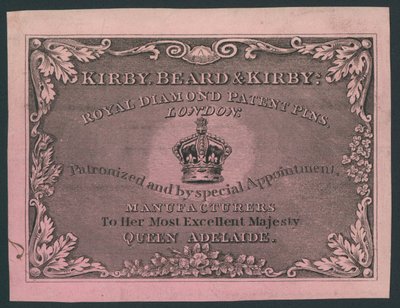 Kirby, barba e Kirby, pinos reais da patente do diamante, cartão de comércio de English School