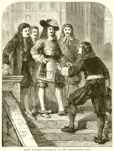 Kirby avisando Carlos II do Lote de Assassinato de English School
