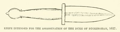 Faca destinada ao assassinato do Duque de Buckingham de English School