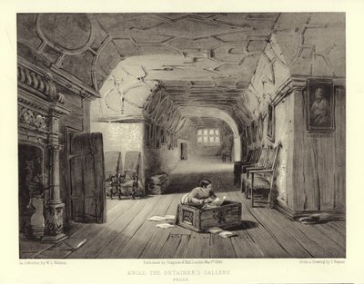 Knole, a galeria dos retentores (lithotint) de English School