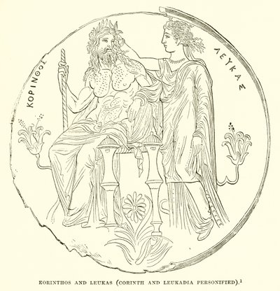 Korinthos e Leukas (Corinth e Leukadia personificados) de English School