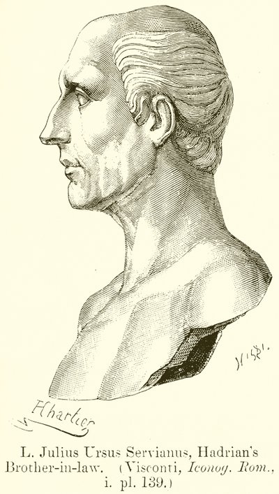 L. Julius Ursus Servianus, cunhado de Adriano. (Visconti, Iconog. Rom., I. Pl. 139) de English School