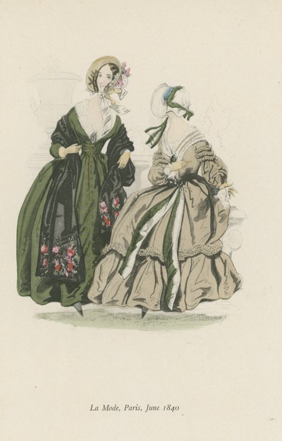 Moda, Paris, junho de 1840 de English School