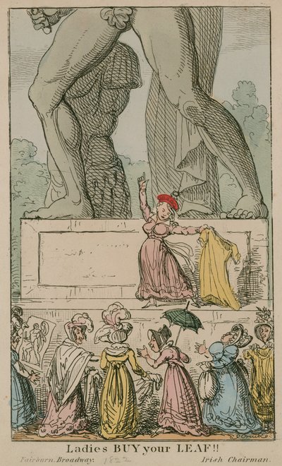 Senhoras compram sua folha! Estátua de Aquiles no Hyde Park de English School