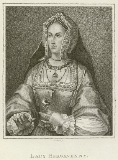 Lady Bergavenny (gravura) de English School