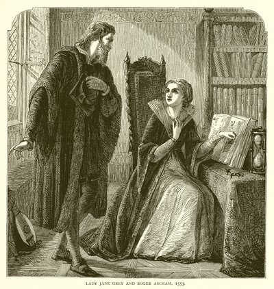 Lady Jane Gray e Roger Ascham, 1553 de English School