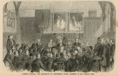 Palácio de Lambeth - O Arcebispo de Cantuária profere julgamento no caso do Sr. Pooles de English School