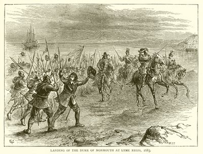 Aterrissagem do duque de Monmounth em Lyme Regis, 1685 de English School