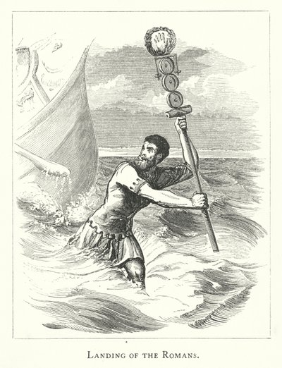 Aterragem dos Romanos (gravura) de English School
