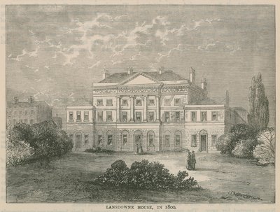 Lansdowne House, Berkley Square, em 1800 de English School