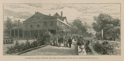 Lauderdale House, Highgate, Londres, a nova casa de convalescença do Hospital St Bartholomews de English School