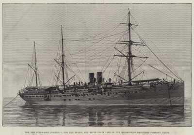 Lançamento de um Passageiro-Vapor Australiano Armado, o Correio, em Wallsend-on-Tyne (gravação) de English School