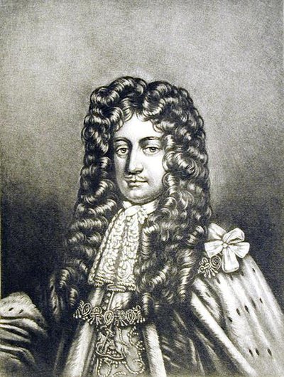Laurence Hyde (1641-1711) 1º Conde de Rochester, ilustração de Retratos de Personagens Ilustres na História Britânica, gravada por Robert Dunkarton (1744-c.1817) (mezzotint) de English School
