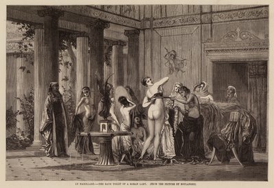 Le mamillare, a casa de banho de uma senhora romana (gravura) de English School