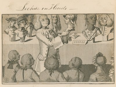 Palestra sobre Chefes, no Long Room, em frente a Sadlers Wells, em 20 de junho de 1765 de English School