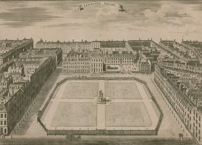 Leicester Square, Londres, em 1754 de English School