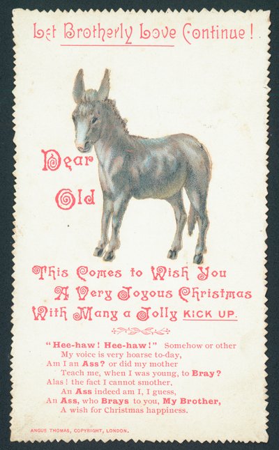 Deixe o amor fraternal continuar - cartão de Natal de English School