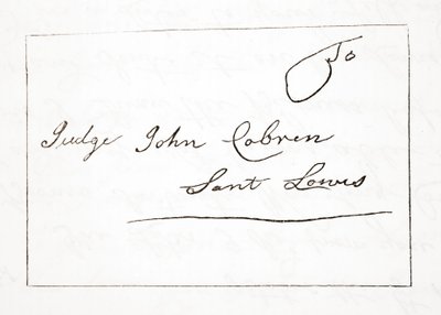 Carta de Daniel Boone ao juiz John Cobren, original de 5 de outubro de 1809 (ver também 619584) de English School